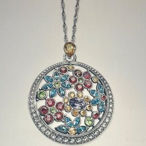 💐🆕💐 Brighton Trust your Journey Round Flower Necklace NWT